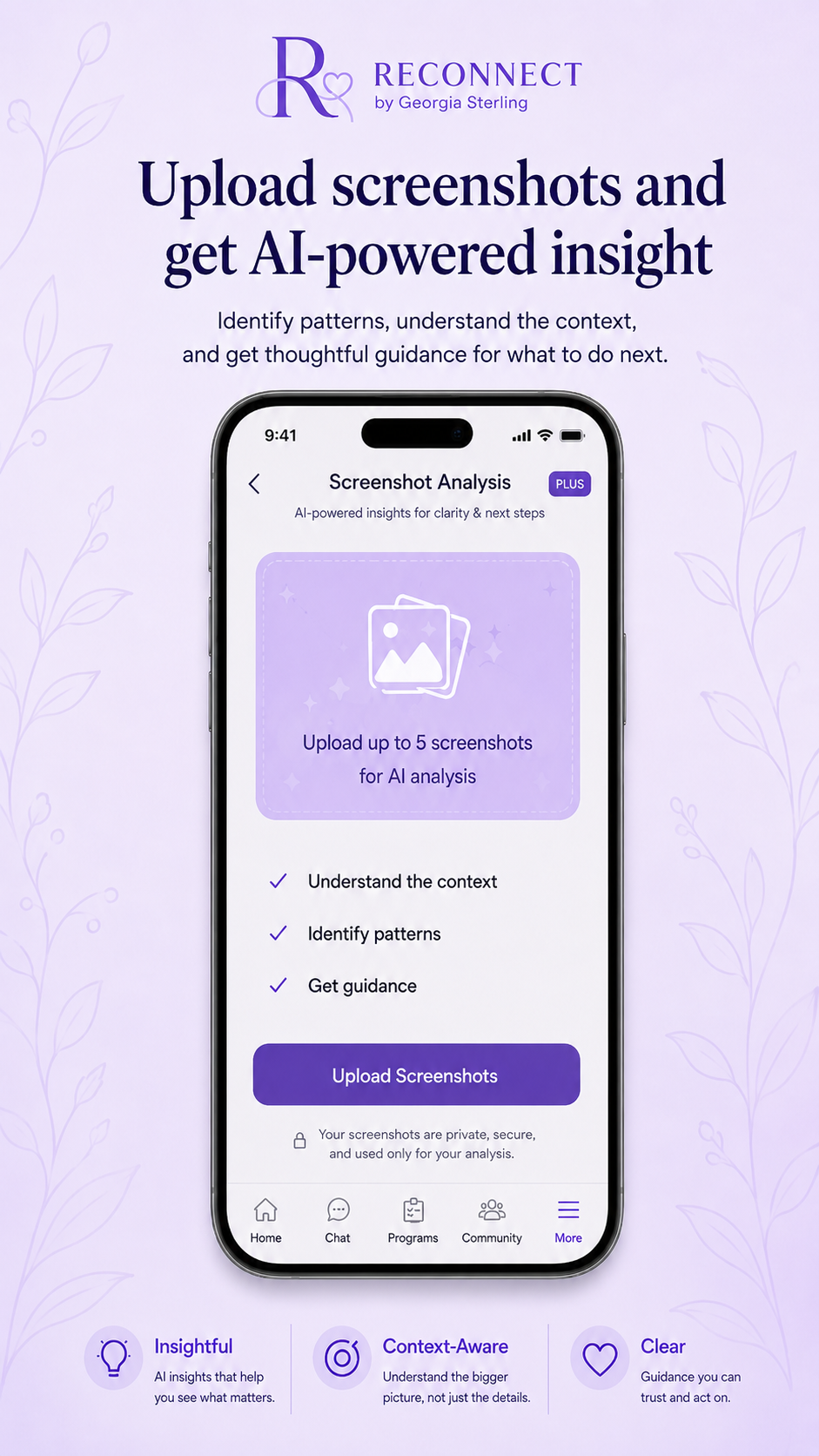 Reconnect personal analyses